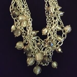 Whitehouse Black Market Vintage Chunky Choker Silver